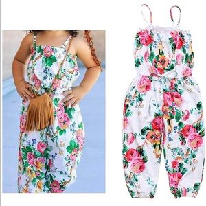 Girls floral jumpsuit